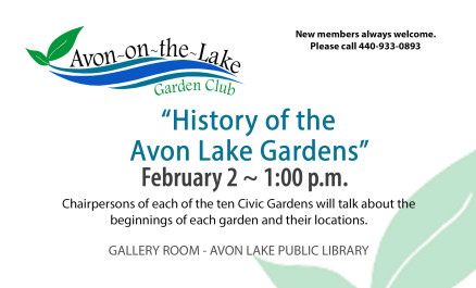 Avon-on-the-Lake Garden Club presents "History of the Avon Lake Gardens"