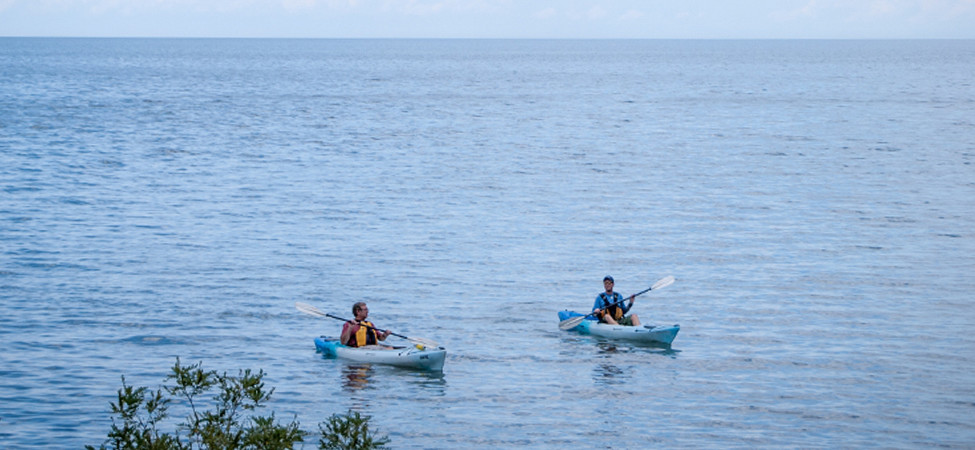 Kayaks on Lake Erie