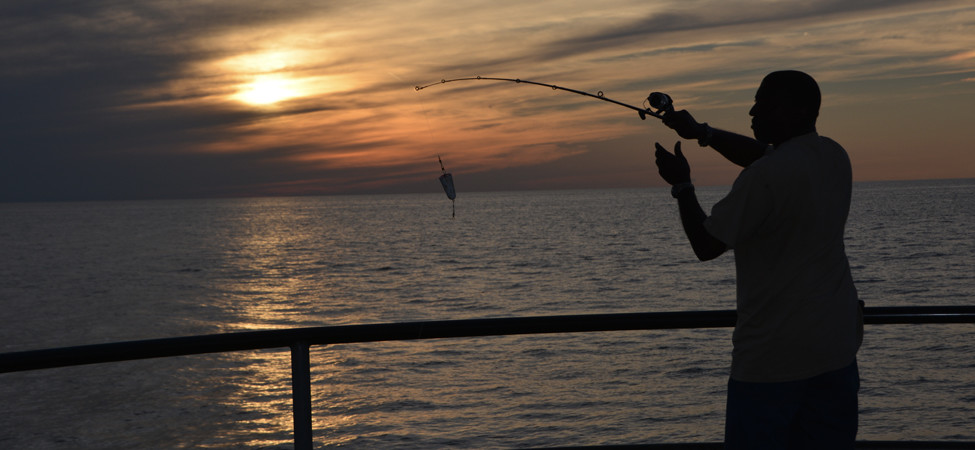 Fishing from Miller Road Park Pier