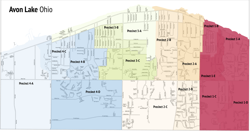 Avon Lake City Ward One Map