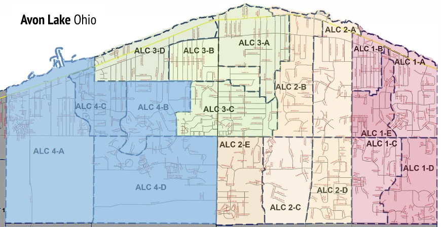 Avon Lake City Ward Four Map