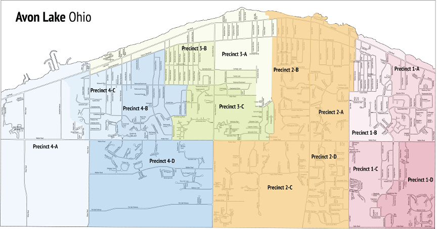 Avon Lake City Ward Map