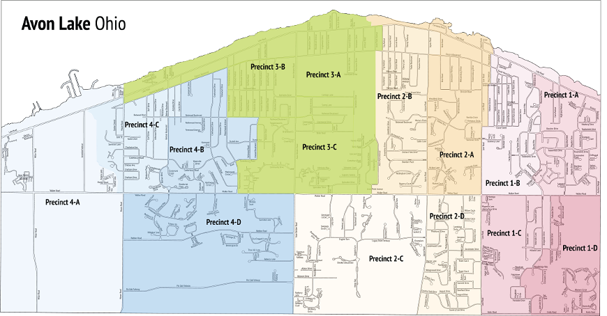 Avon Lake City Ward Map